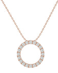 Lanț din Aur 14k cu Pandantiv Cercul Vieții Eternitate cu Diamante Naturale de 1.64 ct din 14K Aur Roz - Castelo.ro