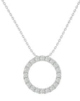 Lanț din Aur 14k cu Pandantiv Cercul Vieții Eternitate cu Diamante Naturale de 1.64 ct din 14K Aur Alb - Castelo.ro