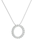 Lanț din Aur 14k cu Pandantiv Cercul Vieții Eternitate cu Diamante Create în Laborator de 1.64 ct din 14K Aur Alb - Castelo.ro