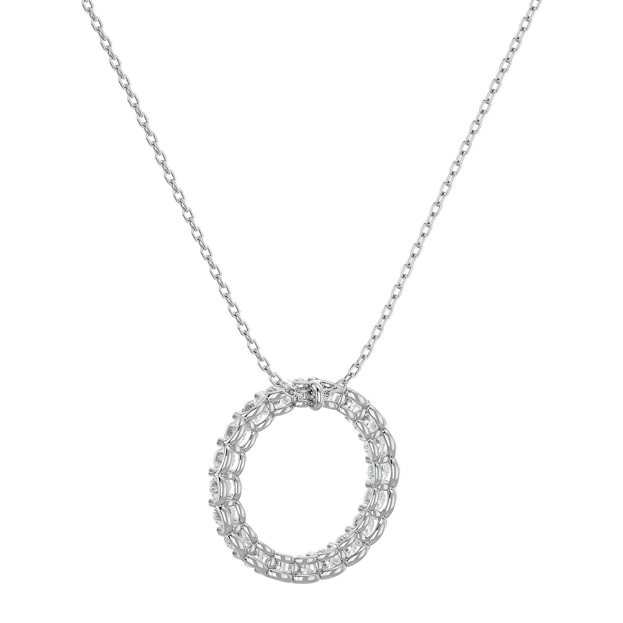 Lanț cu Pandantiv Cercul Vieții Eternitate cu Moissanite de 1.64 ct din - Castelo.ro