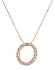 Lanț din Aur 14k cu Pandantiv Cercul Vieții Eternitate cu Diamante Naturale de 1.64 ct din 14K Aur Roz - Castelo.ro