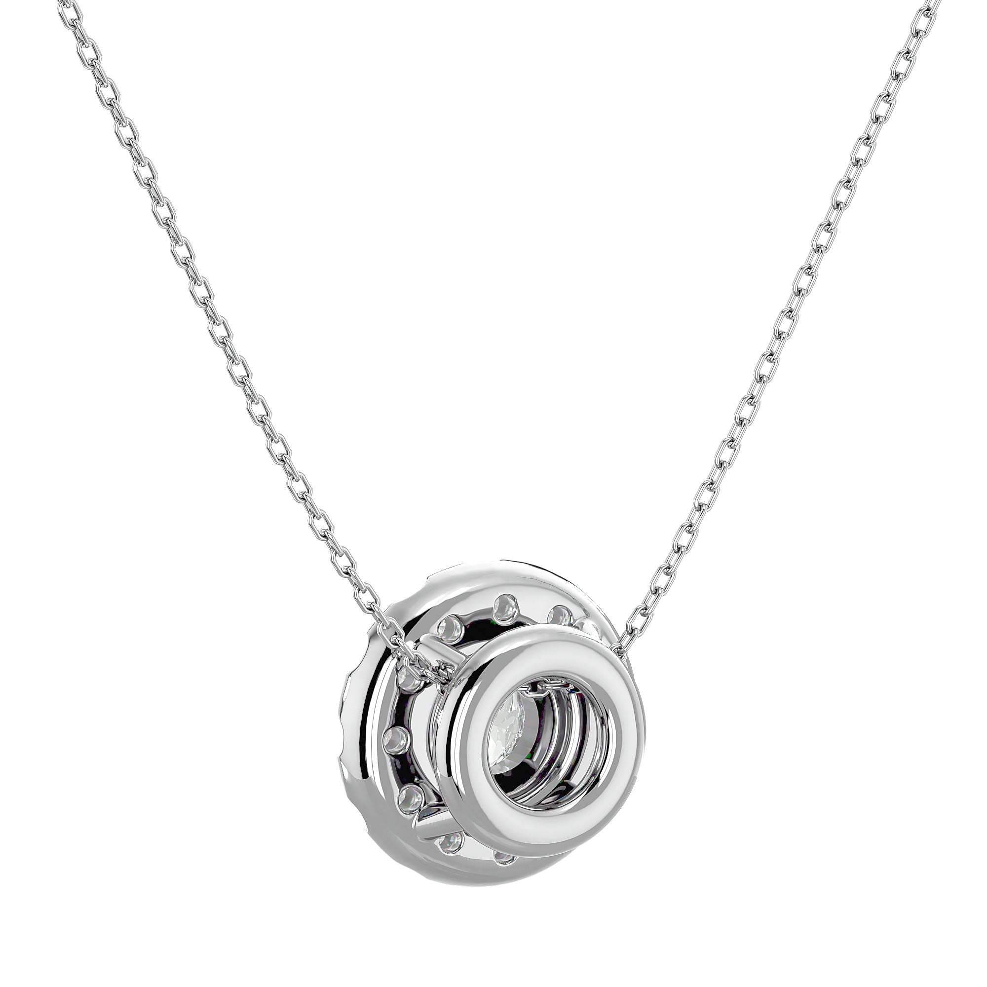 Lanț cu Pandantiv Rotund Brilliant, Diamante Create în Laborator de 1.88 ct din - Castelo.ro