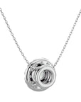 Lanț din Aur 14k cu Pandantiv Rotund Brilliant, Diamante Create în Laborator de 1.88 ct din 14K Aur Alb - Castelo.ro