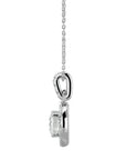 Lanț din Aur 14k cu Pandantiv Rotund Brilliant Halo, Diamante Naturale de 2.34 ct din 14K Aur Alb - Castelo.ro