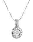 Lanț cu Pandantiv Rotund Brilliant Halo, Moissanite de 2.34 ct din - Castelo.ro