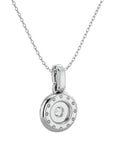 Lanț din Aur 14k cu Pandantiv Rotund Brilliant Halo, Diamante Naturale de 2.34 ct din 14K Aur Alb - Castelo.ro