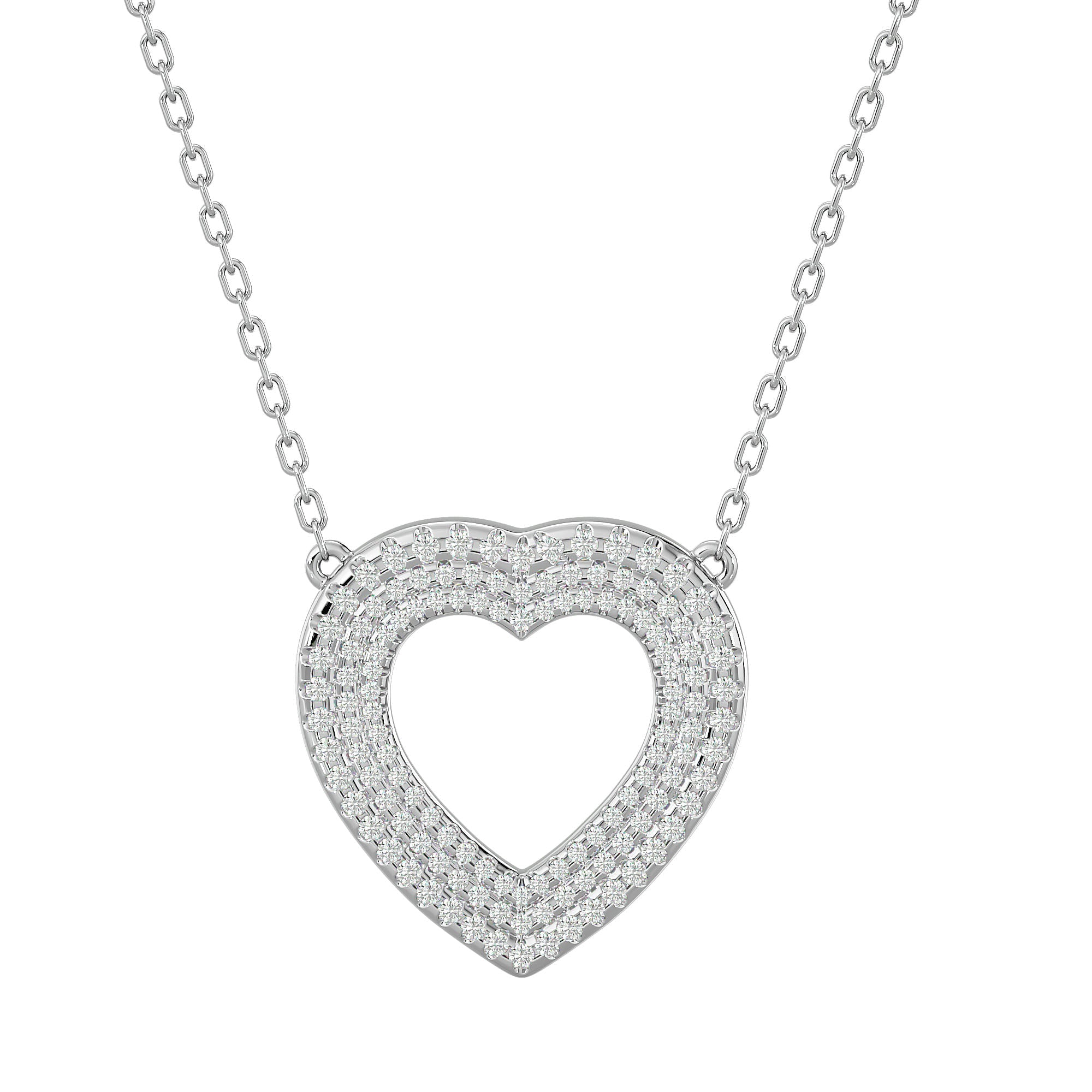 Lanț cu Pandantiv Inimă Royal, Diamante Naturale de 1.08 ct din - Castelo.ro