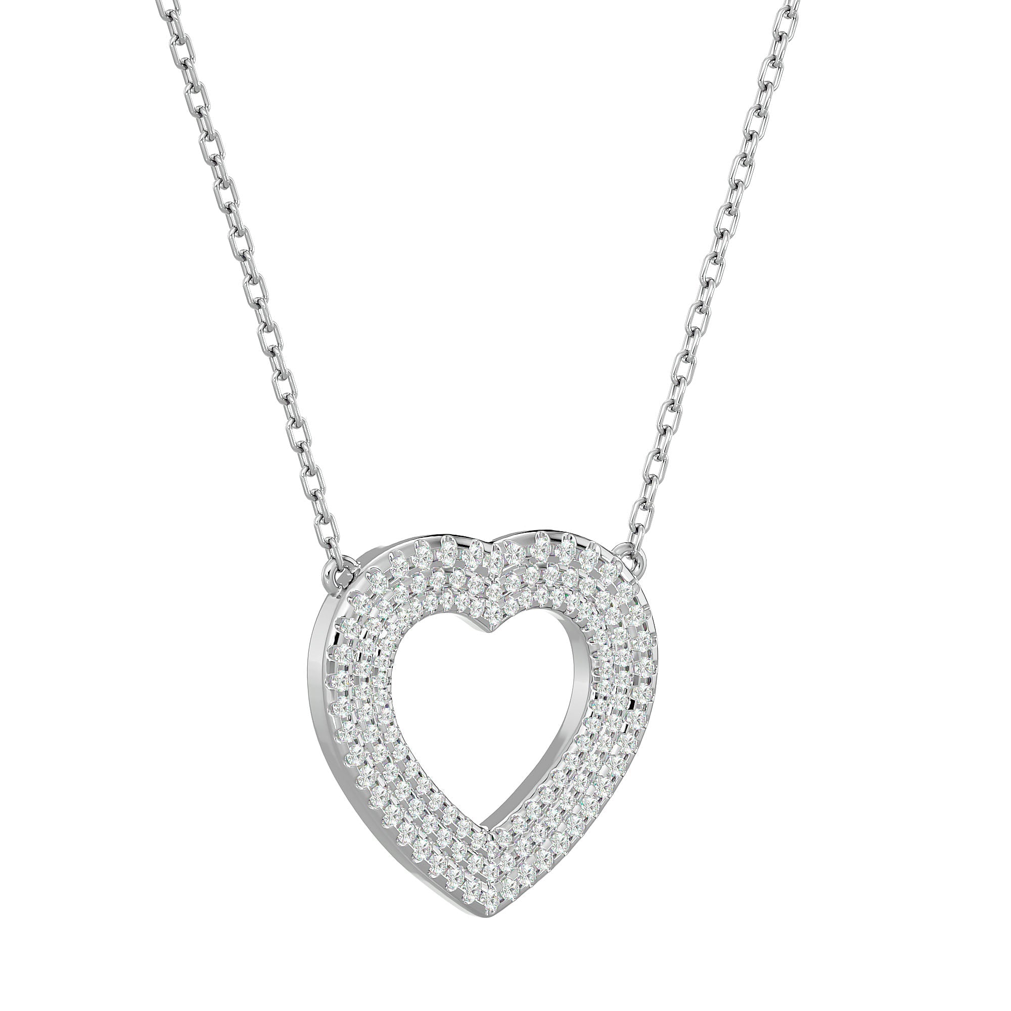 Lanț cu Pandantiv Inimă Royal, Diamante Naturale de 1.08 ct din - Castelo.ro
