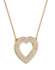 Lanț cu Pandantiv Inimă Royal, Diamante Naturale de 1.08 ct din 18K Aur Galben - Castelo.ro