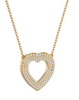 Lanț cu Pandantiv Inimă Royal, Diamante Naturale de 1.08 ct din 18K Aur Galben - Castelo.ro