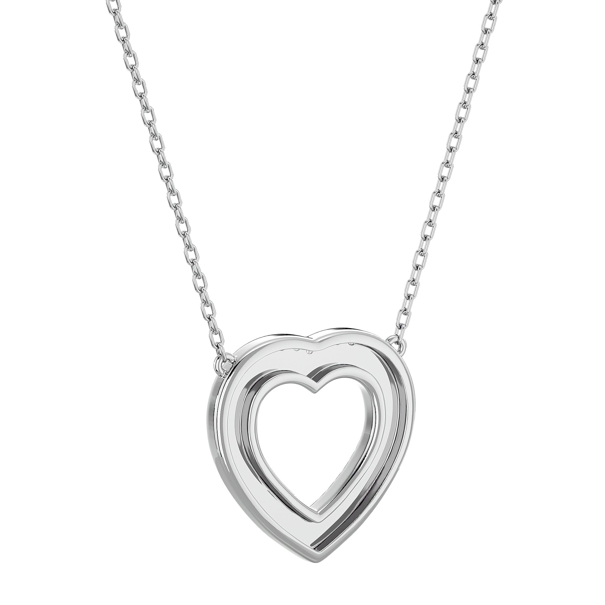 Lanț cu Pandantiv Inimă Royal, Diamante Naturale de 1.08 ct din - Castelo.ro