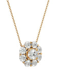 Lanț din Aur 14k cu Pandantiv Floare Eternă Diamante Naturale de 0.93 ct din 14K Aur Galben - Castelo.ro
