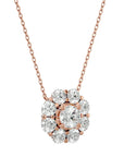 Lanț din Aur 14k cu Pandantiv Floare Eternă Diamante Naturale de 0.93 ct din 14K Aur Roz - Castelo.ro