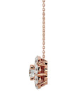 Lanț din Aur 14k cu Pandantiv Floare Eternă Diamante Naturale de 0.93 ct din 14K Aur Roz - Castelo.ro