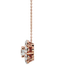 Lanț din Aur 14k cu Pandantiv Floare Eternă Diamante Naturale de 0.93 ct din 14K Aur Roz - Castelo.ro