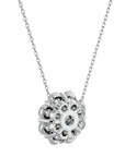 Lanț din Aur 14k cu Pandantiv Floare Eternă Moissanite de 0.93 ct din 14K Aur Alb - Castelo.ro
