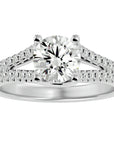 Inel de Logodnă din Aur 14k cu Diamante Naturale Tăietură Rotund Brilliant de 1.66 ct din 14k Aur Alb - Castelo.ro