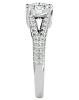 Inel de Logodnă din Aur 14k cu Diamante Naturale Tăietură Rotund Brilliant de 1.66 ct din 14k Aur Alb - Castelo.ro