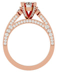 Inel de Logodnă din Aur 14k cu Diamante Naturale Rotund Brilliant de 0.39 ct din 14k Aur Roz - Castelo.ro