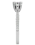 Inel de Logodnă din Aur 14k cu Moissanite Rotund Brilliant de 0.39 ct din 14k Aur Alb - Castelo.ro