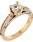 Inel de Logodnă cu Diamante Create în Laborator Rotund Brilliant de 0.39 ct din 18k Aur Galben - Castelo.ro