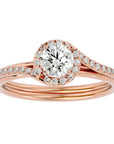 Inel de Logodnă cu Moissanite Rotund Brilliant de 0.83 ct din 18k Aur Roz - Castelo.ro