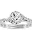 Inel de Logodnă cu Moissanite Rotund Brilliant de 0.83 ct din Platina - Castelo.ro