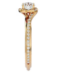 Inel de Logodnă din Aur 14k cu Moissanite Rotund Brilliant de 0.83 ct din 14k Aur Galben - Castelo.ro