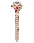 Inel de Logodnă cu Moissanite Rotund Brilliant de 0.83 ct din 18k Aur Roz - Castelo.ro