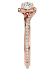 Inel de Logodnă din Aur 14k cu Moissanite Rotund Brilliant de 0.83 ct din 14k Aur Roz - Castelo.ro