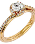Inel de Logodnă cu Moissanite Rotund Brilliant de 0.83 ct din 18k Aur Galben - Castelo.ro