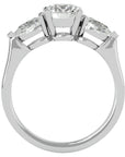 Inel de Logodnă cu Trei Moissanite de 1.89 ct din Platina - Castelo.ro