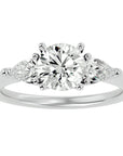 Inel de Logodnă cu Trei Moissanite de 1.73 ct din Platina - Castelo.ro