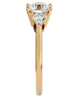 Inel de Logodnă cu Trei Diamante Naturale de 1.73 ct din 18k Aur Galben - Castelo.ro
