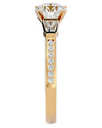 Inel de Logodnă din Aur 14k cu Trei Moissanite Pavè de 1.68 ct din 14k Aur Galben - Castelo.ro