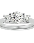 Inel de Logodnă din Aur 14k Cu Trei Diamante Create în Laborator de 1.39 ct din 14k Aur Alb - Castelo.ro