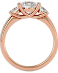 Inel de Logodnă Cu Trei Diamante Create în Laborator de 1.39 ct din 18k Aur Roz - Castelo.ro