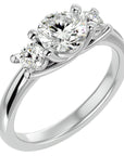 Inel de Logodnă Cu Trei Moissanite de 1.39 ct din Platina - Castelo.ro