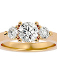 Inel de Logodnă Charlotte din Aur 14k Cu Trei Diamante Create în Laborator de 1.88 ct din 14k Aur Galben - Castelo.ro