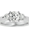 Inel de Logodnă Charlotte Cu Trei Moissanite de 1.88 ct din Platina - Castelo.ro