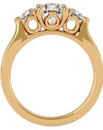 Inel de Logodnă Charlotte Cu Trei Diamante Naturale de 1.88 ct din 18k Aur Galben - Castelo.ro