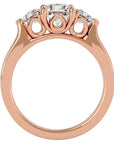 Inel de Logodnă Charlotte din Aur 14k Cu Trei Diamante Create în Laborator de 1.88 ct din 14k Aur Roz - Castelo.ro