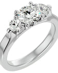 Inel de Logodnă Charlotte Cu Trei Diamante Naturale de 1.88 ct din Platina - Castelo.ro