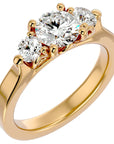 Inel de Logodnă Charlotte Cu Trei Moissanite de 1.88 ct din 18k Aur Galben - Castelo.ro