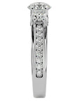 Inel de Logodnă cu Trei Moissanite Pavè de 1.70 ct din Platina - Castelo.ro