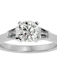 Inel de Logodnă cu Trei Moissanite de 0.94 ct din Platina - Castelo.ro