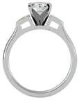 Inel de Logodnă cu Trei Moissanite de 0.94 ct din Platina - Castelo.ro