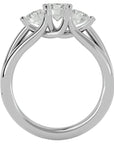 Inel de Logodnă Geneviève din Aur 14k cu Trei Diamante Create în Laborator de 1.39 ct din 14k Aur Alb - Castelo.ro