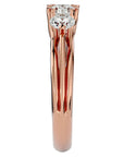 Inel de Logodnă Geneviève din Aur 14k cu Trei Moissanite de 1.39 ct din 14k Aur Roz - Castelo.ro