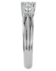 Inel de Logodnă Geneviève din Aur 14k cu Trei Moissanite de 1.39 ct din 14k Aur Alb - Castelo.ro